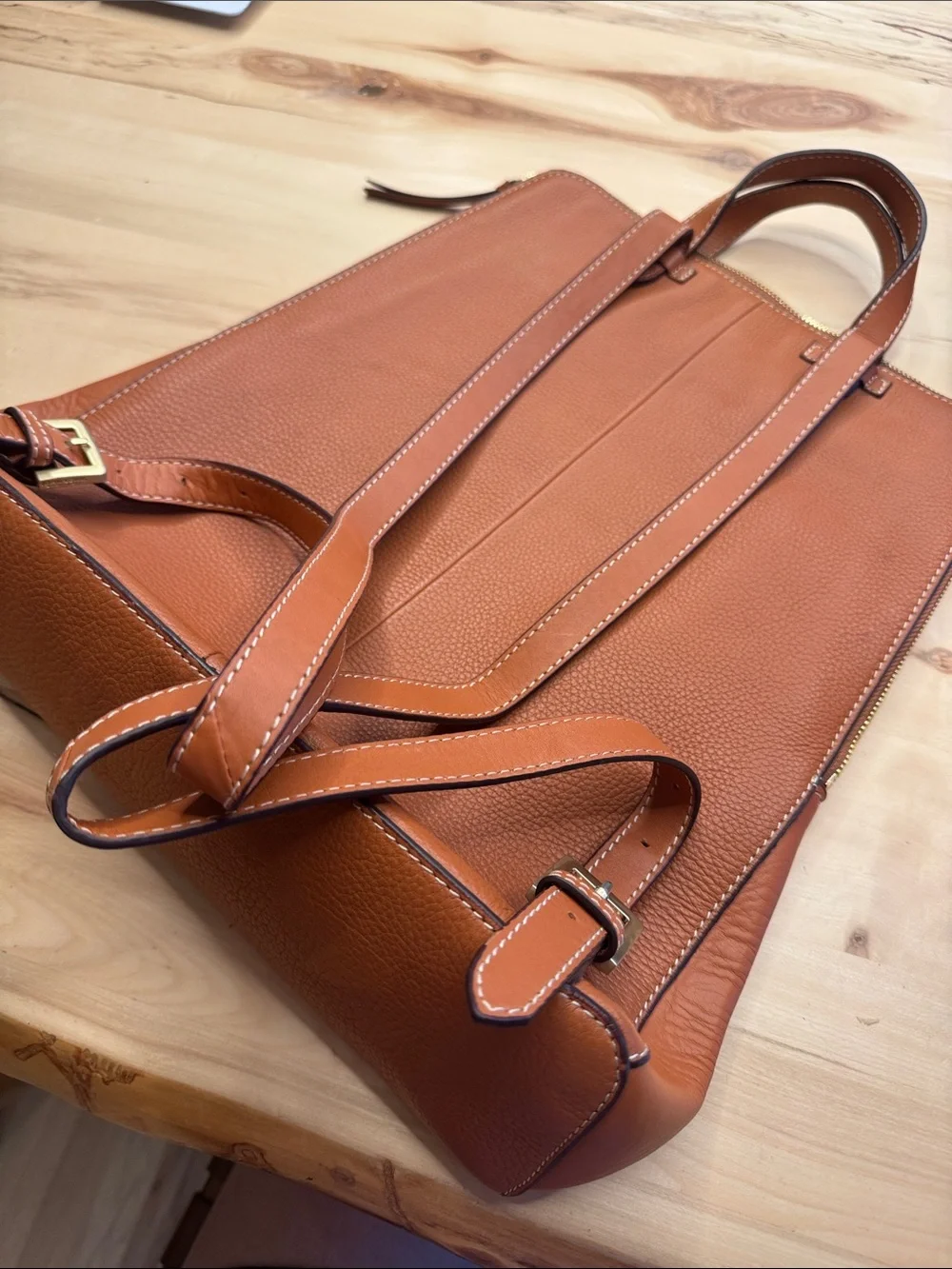 John Lewis pebbled grain leather, the zipped backpack